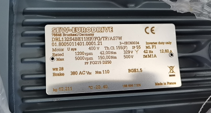 關(guān)注SEW電機圖片DRL132S4BE11HF/FG/TF/AS7W