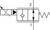 FLeX系列先導(dǎo)控制常開電比例節(jié)流閥，帶逆流單向閥-流量2-1